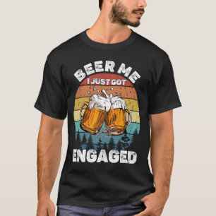Camiseta Festa de Celebração Engraçada de Noivado da Cervej