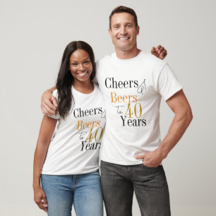 Camiseta Festa de Cervejas de aniversário de 40 anos Saúde