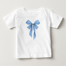 Camiseta Festa de Chá de Bebê Menino com Laço Azul Suave