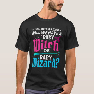 Camiseta Festa de Chá de Bebê Revelação de Gênero de Bruxa