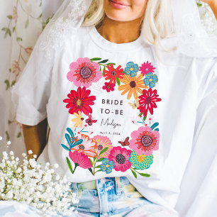 Camiseta Festa de Chá de panela de Flor Selvagem Brilhante