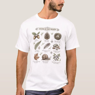 Camiseta Festa de Chá de Reunião Florestal Animais da Flore