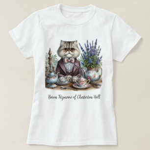 Camiseta Festa de Chá do Cavalheiro Gato Vitoriano