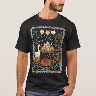 Camiseta Festa de Chá do Ganso Coquette Cottagecore Jardim