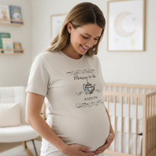 Camiseta Festa de Chá Elegante Vintage   Chá de Bebê