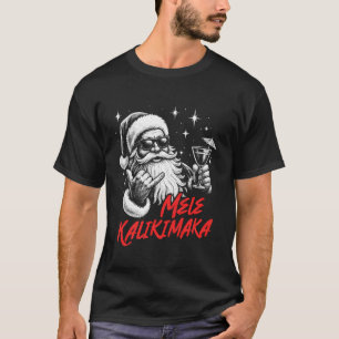 Camiseta Festa de Cocktail de Natal Havaiano Mele Kalikimak