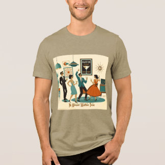 Camiseta Festa de Cocktail Época Átomica do Meio do Século