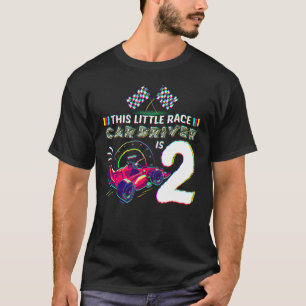 Camiseta Festa de Corrida de Carro de 2 Anos, Corrida de An