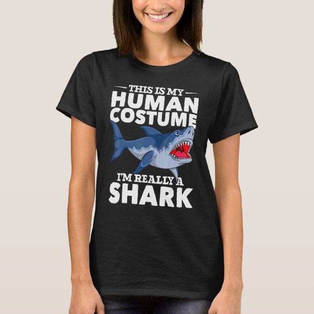 Camiseta Festa de Costume Animal Ocean Animal Shark (Frente)