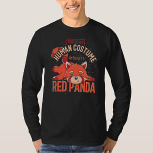 Camiseta Festa de Costume Sangrando Zoo Animal Red Panda 1