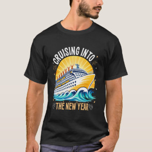 Camiseta Festa de Crucero para o Ano Novo Família Mat