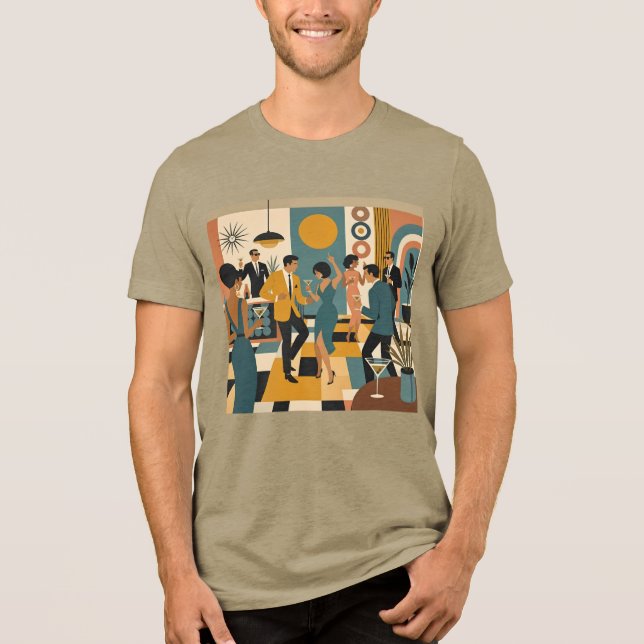 Camiseta Festa de Dança do Martini do Meio do Século (Frente)
