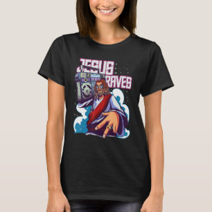 Camiseta Festa de Dança Techno Rave Para Homens Jesus Raves