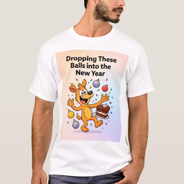 Camiseta Festa de Desenho Animado Divertida (Frente)