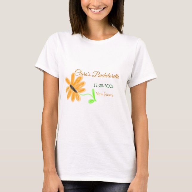 Camiseta Festa de despedida de solteira adicionar nome data (Frente)