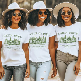 Camiseta Festa de Despedida de Solteira Cabin Crew Green Ca