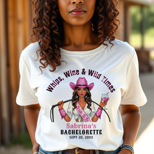 Camiseta Festa de Despedida de Solteira Cowgirl: Chibatas, 