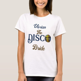 Camiseta Festa de Despedida de Solteira Disco Retro Persona