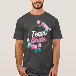 Camiseta Festa de Despedida de Solteira Equipe Noiva flor
