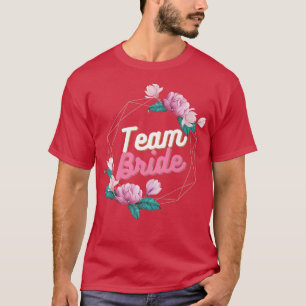 Camiseta Festa de Despedida de Solteira Equipe Noiva flor 1