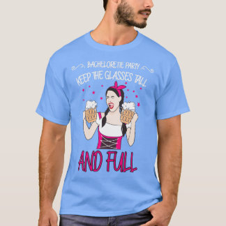Camiseta Festa de Despedida de Solteira Mantenha os copos a