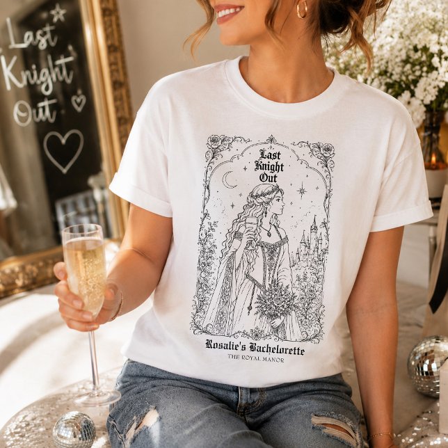 Camiseta Festa de Despedida de Solteira Medieval do Último  (Criador carregado)
