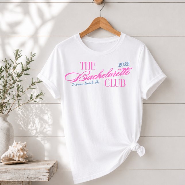 Camiseta Festa de Despedida de Solteira Moderna Costa Shell (Modern Coastal Shell Bachelorette Party T-Shirt)