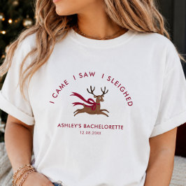 Camiseta Festa de Despedida de Solteira no Natal com Rena