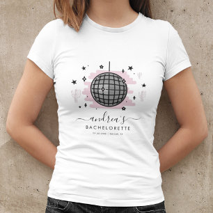 Camiseta Festa de Despedida de Solteira Retro Espaço Disco 