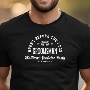 Camiseta Festa de Despedida de Solteiro Cervejas Antes de E