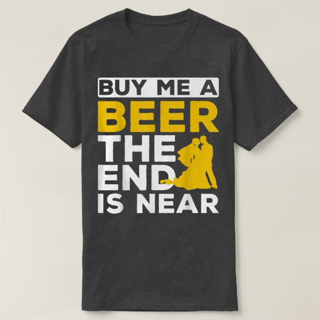 Camiseta Festa de Despedida de Solteiro Compre-me uma Cerve (Frente do Design)