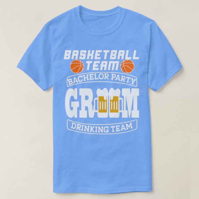 Camiseta Festa de Despedida de Solteiro de Basquete Noivo B (Frente do Design)