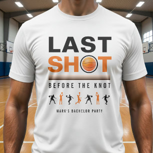 Camiseta Festa de Despedida de Solteiro de Basquete Último