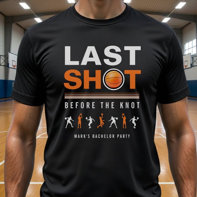 Camiseta Festa de Despedida de Solteiro de Basquete Último  (Criador carregado)