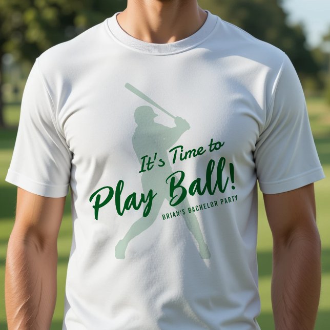 Camiseta Festa de Despedida de Solteiro de Beisebol É Hora  (Criador carregado)