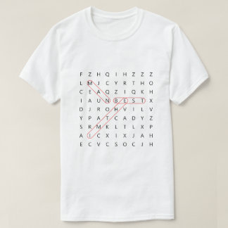 Camiseta Festa de Despedida de Solteiro de Busca de Palavra
