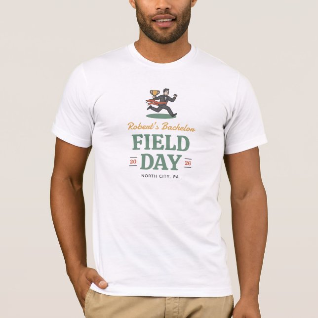 Camiseta Festa de Despedida de Solteiro Dia de Campo  (Frente)