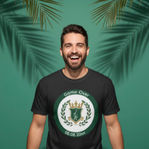Camiseta Festa de Despedida de Solteiro "Game Over" da Cust