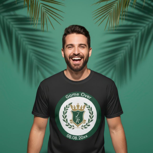 Camiseta Festa de Despedida de Solteiro "Game Over" da Cust (Game Over bachelor party T-shirt)