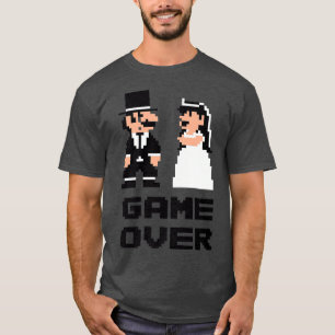 Camiseta Festa de Despedida de Solteiro Game Over, Noiva No