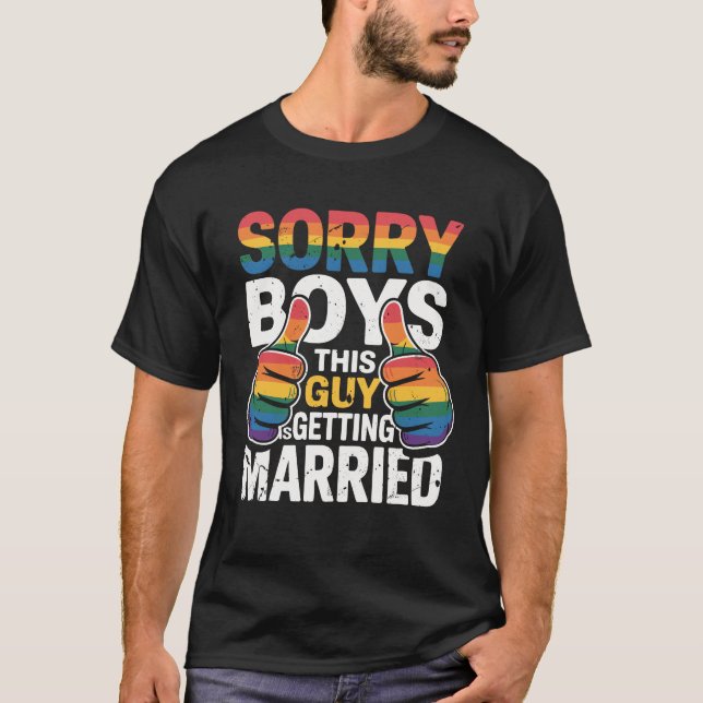 Camiseta Festa de Despedida de Solteiro Lgbt Gay Noivo Noiv (Frente)