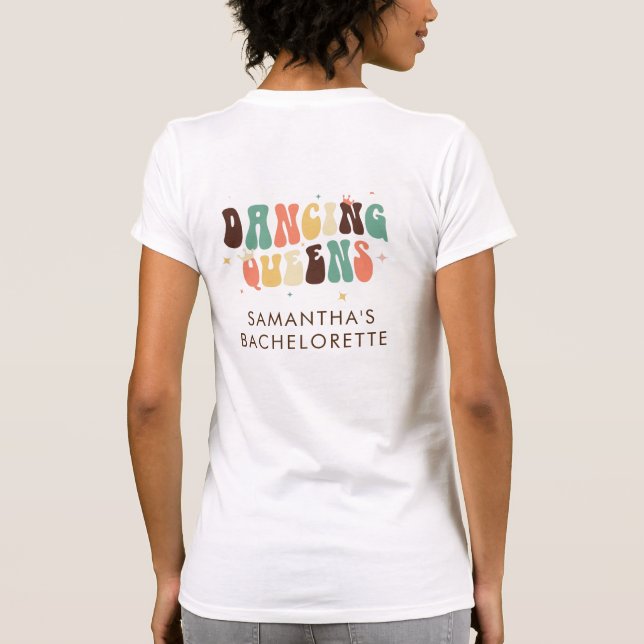 Camiseta Festa de Despedida Solteira Rainhas da Dança Retro (Verso)