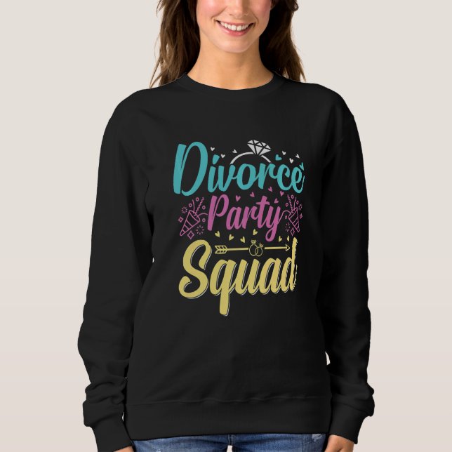 Camiseta Festa de Divórcio Equipe de Apoio Celebração Homen (Frente)