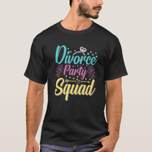 Camiseta Festa de Divórcio Equipe de Apoio Celebração Homen