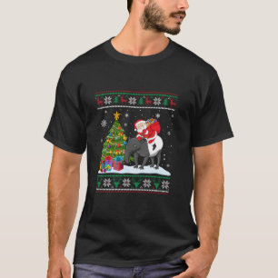 Camiseta Festa de Doador de Natal Feio Santa Claus Andando 