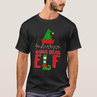 Camiseta Festa de Elf de Mama Bear no Natal
