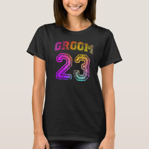 Camiseta Festa de Engajamento do Noivo Casamento 2023 Lua d