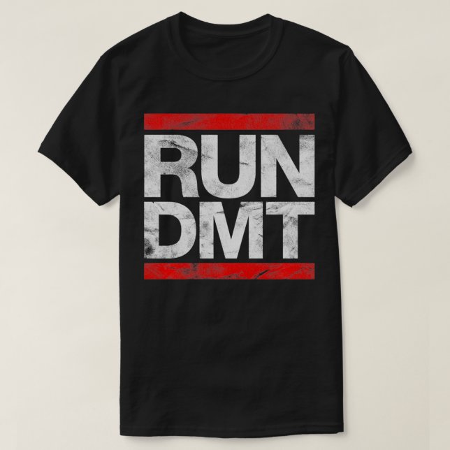 Camiseta Festa de estilo RUN DMT 90s da antiga escola Vinta (Frente do Design)