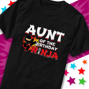 Camiseta Festa de Estilos de BD tia do Aniversário Ninja