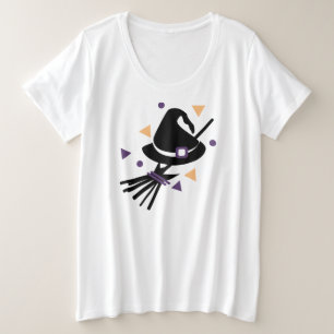 Camiseta Festa de Fantasia de Bruxa de Halloween Fofa
